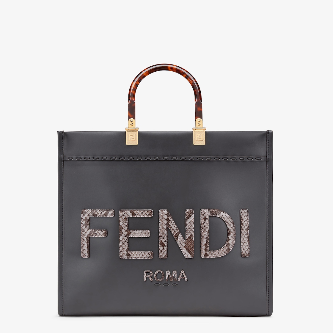 Fendi Sunshine Medium Snakeskin Shopping Bag - Image 1